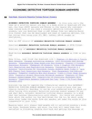 Economic detective tortoise domain answers Ebook Reader