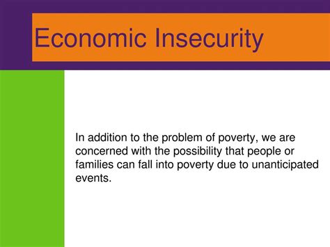 Economic inequality and insecurity: