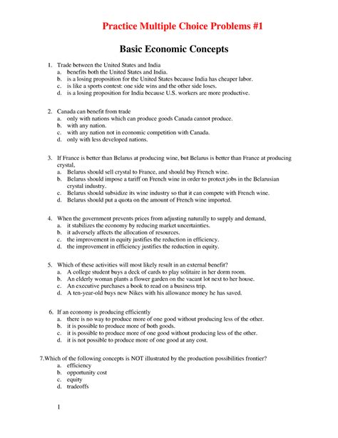 Economics Concepts And Applications Test Answers Doc