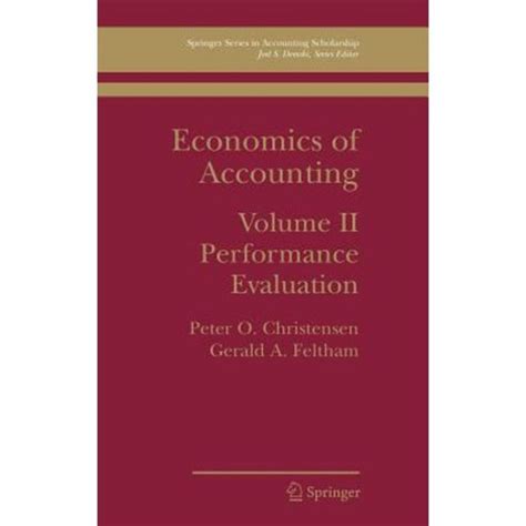 Economics of Accounting Performance Evaluation 1st Edition Epub