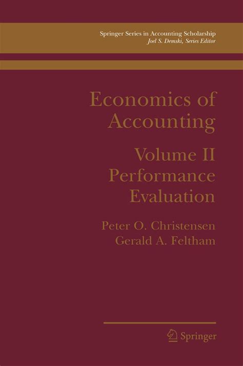 Economics of Accounting Performance Evaluation 1st Edition Epub