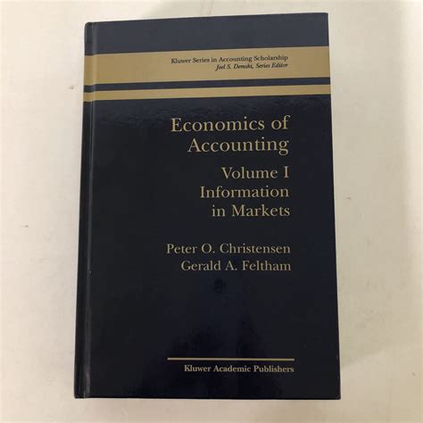 Economics of Accounting Volume I: Information in Markets 1st Edition Epub