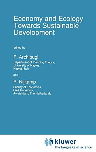 Economy and Ecology Towards Sustainable Development Doc