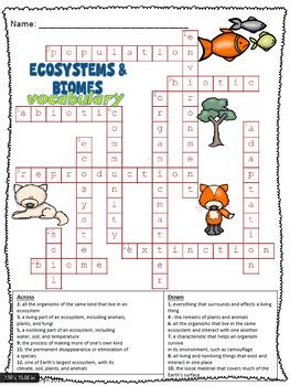 Ecosystem Crossword Puzzle Answer Key Doc