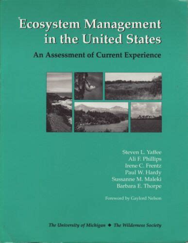 Ecosystem Management in the United States An Assessment of Current Experience PDF