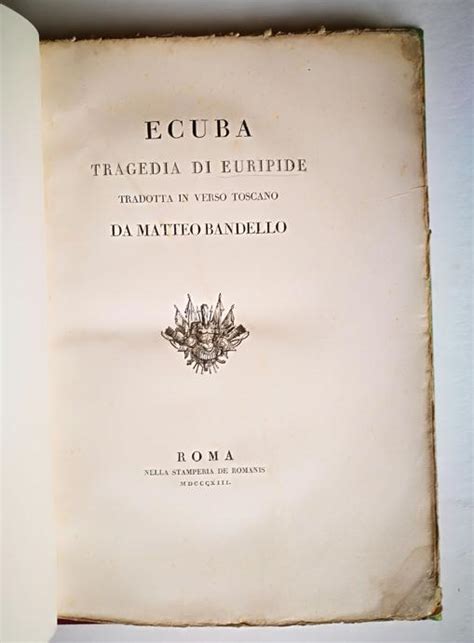 Ecuba Tragedia Di Euripide 1813 Italian Edition Reader