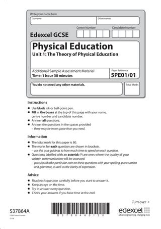 Edexcel Additional Sample Assessment 5pe01 01 Answers Kindle Editon