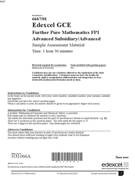 Edexcel Fp1 Topic Assessment Solutions Mei Kindle Editon