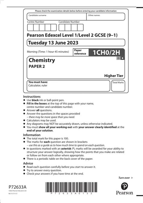 Edexcel Gcse Chemistry Paper PDF Kindle Editon