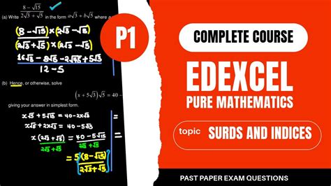 Edexcel Surds And Indices Past Paper Answers Reader