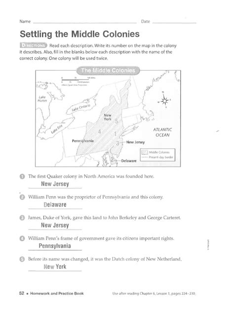 Edhelper Answer Key For The Middle Colonies PDF