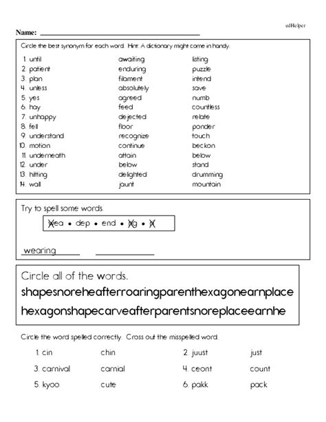 Edhelper Vocabulary Answers Doc