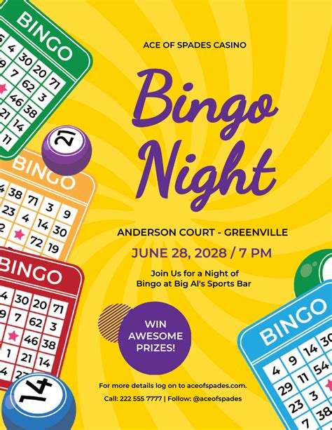 Editable Bingo Flyer Template Free