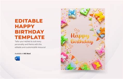 Editable Happy Birthday Template