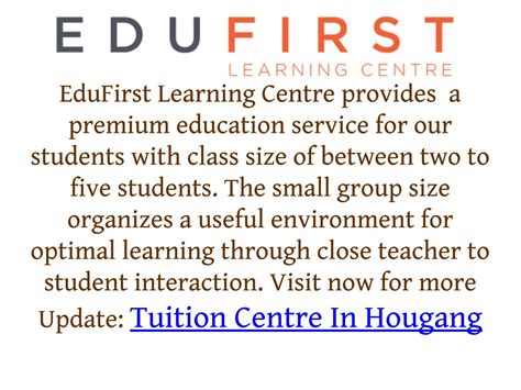 EduFirst Learning Centre: Empowering Students, Enriching Lives