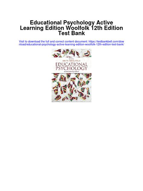 Educational Psychology Active Learning Edition 12th Edition Epub