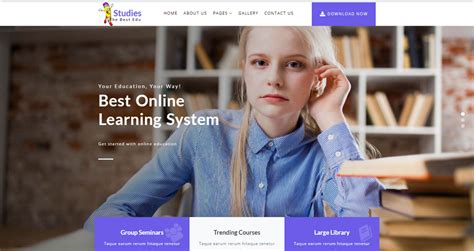 Educational Website Design Templates