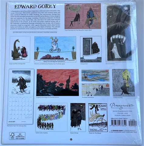 Edward Gorey The Deranged Cousins 2011 Wall Calendar Reader