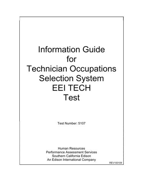 Eei Tech Test 5107 Ebook PDF