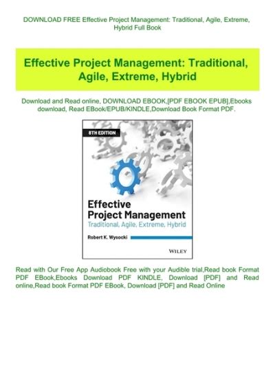 Effective Project Management: Traditional, Agile, Ebook Reader