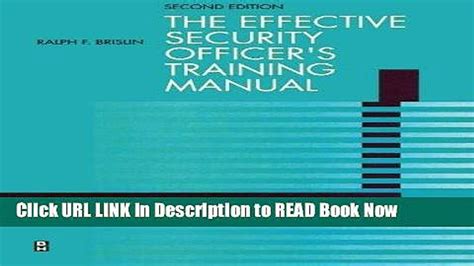 Effective Security Officers Training Manual, Second Edition Ebook Reader