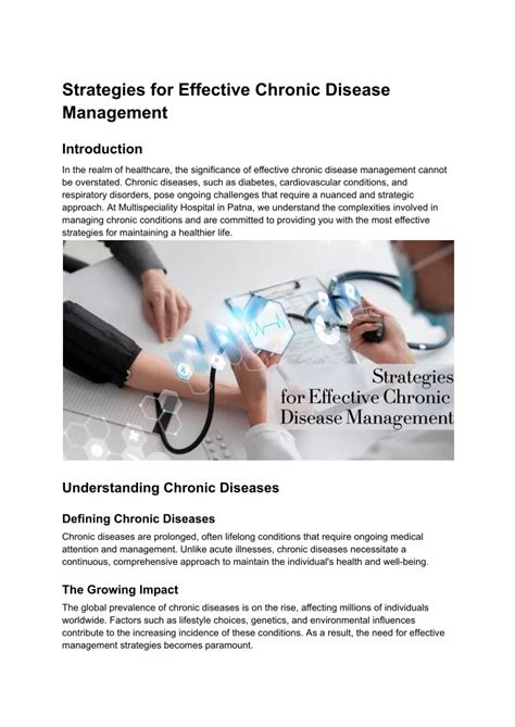 Effective Strategies for Chronic Disease Management