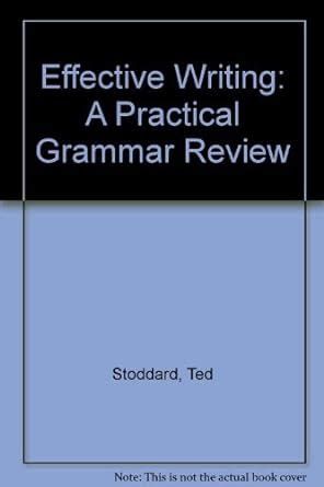 Effective Writing A Practical Grammar Review PDF