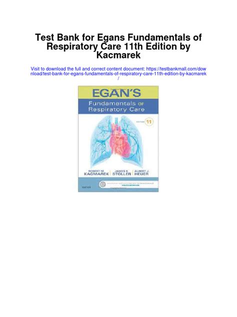 Egans Respiratory Chapter Test Bank Ebook Epub