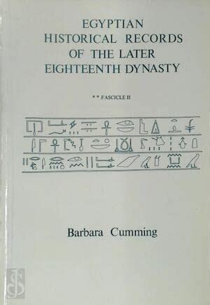 Egyptian Historical Records of the Later Eighteenth Dynasty, Fascicle I PDF