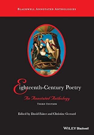 Eighteenth-Century Poetry An Annotated Anthology Kindle Editon