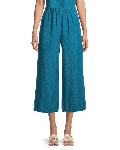 Eileen Fisher Linen Wide-Leg Pants