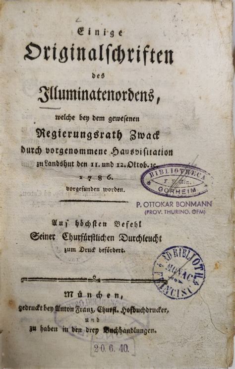 Einige Originalschriften Des Illuminatenordens... 1786 Epub