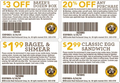 Einstein Bros Coupons Printable