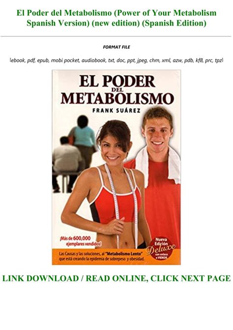 El Poder del Metabolismo Power of Your Metabolism Spanish Version new edition Spanish Edition Doc