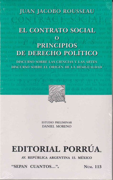 El contrato social o Principios de derecho politico Spanish Edition Doc