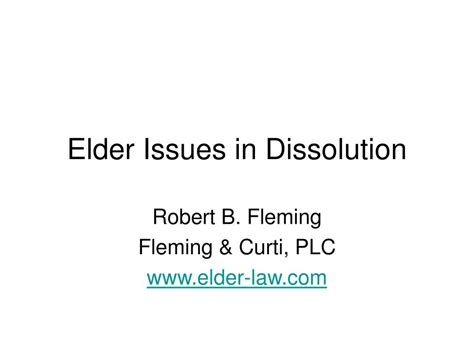 Elder Issues In Dissolution Kindle Editon