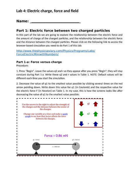 Electric Charge And Force Skills Sheet Answers Reader