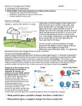 Electric Field Packet Answers Reader