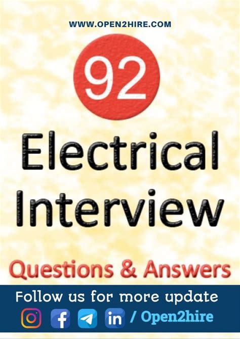 Electrical Interview Questions And Answers For Freshers PDF