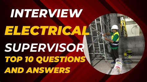 Electrical Supervisor Interview Questions And Answers Epub