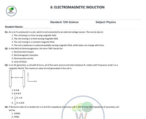 Electromagnetic Induction Study Guide Answer Epub