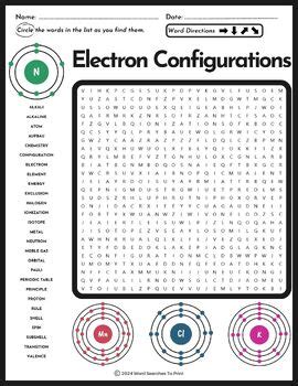 Electron Configuration Word Find Answers Reader