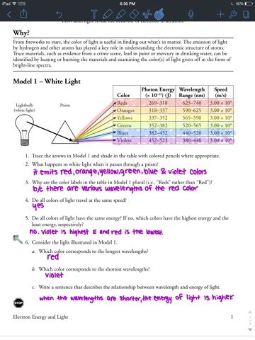 Electron Energy Light Pogil Answers Doc