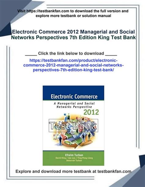 Electronic Commerce 2012: Managerial and Social Networks Perspec Ebook Doc