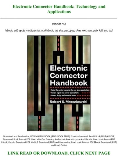 Electronic Connector Handbook: Technology And Ebook Epub