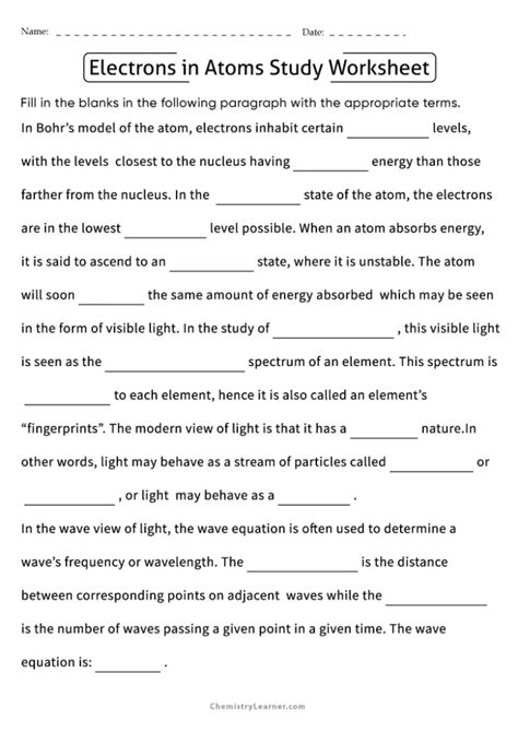 Electrons In Atoms Work Answers Epub