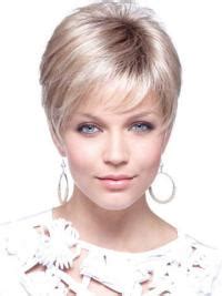 Elegant Blonde Straight Cropped Petite Wigs