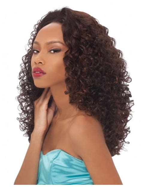 Elegant Brown Curly Long Human Hair Wigs & Half Wigs