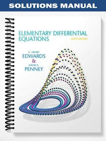 Elementary Differential Equations 6th Edition Edwards Solutions PDF