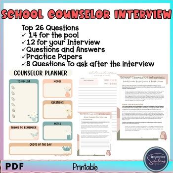 Elementary School Counselor Interview Questions Answers PDF